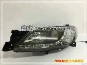 ※ 鑫立汽車精品 ※ MAZDA3 04-08 LED R8 顆粒款 光條 黑底 魚眼大燈 魚眼 大燈 頭燈