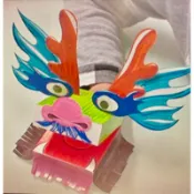 舞獅舞龍 紙手偶材料 美勞材料