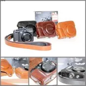 [PRO-BUY]CANON PowerShot G15 G16 佳能專用相機包 兩件式 復古皮套 附背帶