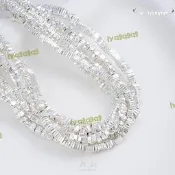 碎銀子黑膽石鍍銀色切角珠方珠三角隔片異形石頭隔珠diy串珠材料