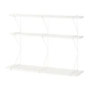 【IKEA 宜家家居】BERGSHULT/PERSHULT 上牆式層架組, 白色/白色, 120x30x91 公分