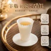 台灣出貨 羊脂玉瓷高足聞香杯 一墊隔熱防燙 中國白釉燒系列 品茗茶具套裝 茶道大師級體驗 居家雅集專用