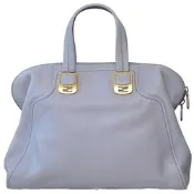【八成五新】Fendi 8BL110 Chameleon Tote 變色龍荔枝紋小牛皮手提/肩背兩用包(天藍色/無使用)