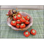 (店+)歐舍傢居 柿子 擺件 橘色琉璃 鑲水鑽 柿柿如意 吉祥 擺飾品 事事如意 裝飾品 財位 開運風水佈置品