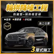送安裝 STP 輪拱降躁工程 制震墊+隔熱吸音棉 3層施工 禾笙影音館
