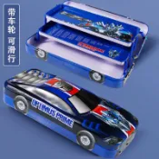 正版 史迪奇 美國隊長隔日到貨迪士尼 蜘蛛人 漫威 鬼滅之刃  鐵製 兒童 跑車 米奇 米妮 變形金剛 三層鉛筆盒