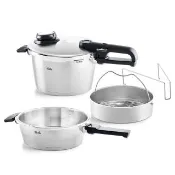 【Fissler】皇家健康壓力鍋4.5L+2.5L 22cm(總代理直營/業界最安全的壓力鍋/燉煮/燉鍋/德國製造)