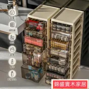 錦盛實木家居 化妝品收納櫃 收納盒帶輪 美甲收納推車 美容推車 可移動收納櫃 桌面抽屜式收納盒 縫隙收納櫃 多層收納盒 桌下雜物儲物櫃