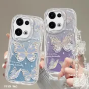 閃粉蝴蝶 防摔手機殼 適用VIVO Y31 Y21 5G Y29S Y39 Y38 V70 FE V60 V50 V40