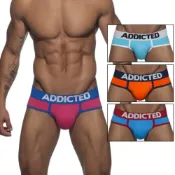 (店+)ADDICTED 多彩泳褲+內褲 二合一泳裝內褲 AD運動囊袋三角褲 AD540A