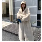 冬季外套女❤️美拉德駝色連帽加棉加厚外套冬季寬鬆長版慵懶風泰迪熊大衣女 防寒保暖外套 羽絨外套 大衣外套 IIAG