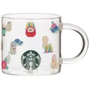 (店+)STARBUCKS星巴克 ICONS新年富士山達摩耐熱玻璃馬克杯 355ml