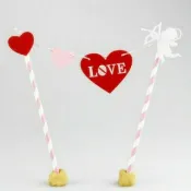 【歡樂打鐵】出清特價！丘比特LOVE 情人節蛋糕裝飾插旗