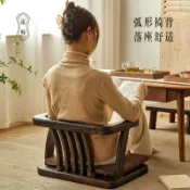 椅子 化妝椅 凳子 餐椅 休閒椅 辦公椅 梳妝椅 中式實木無腿靠背椅子牀上炕凳榻榻米飄窗扶手木椅子茶室坐椅