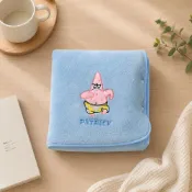 (店+)【SpongBob 海綿寶寶】比奇堡舒柔多功能午安枕浴巾(午安枕浴巾兩用)_派大星
