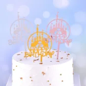 最快隔日到店 生日蛋糕插牌 城堡插牌 蛋糕插件 城堡生日快樂插牌 蛋糕插牌 插件 生日立牌 蛋糕裝飾 造型插牌