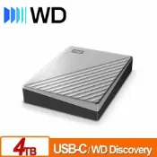 良興EcLife購物網 WD 威騰 My Passport Ultra 4TB(炫光銀) 2.5吋USB-C行動硬碟