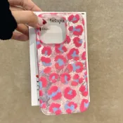 紅藍心形性感豹紋 高級 適用蘋果iPhone16/15/14/13/12手機殼 防摔 蘋果11 XR XS 全包式保護殼