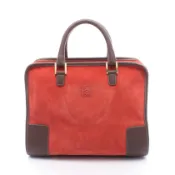 【DOKODEMO】【二手】 LOEWE Amazona 32 手提包，RED/ブラウン絨面革，女士，二手 B