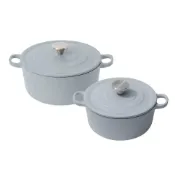 (店+)【Kakaii 卡宜家居】好好煮琺瑯鑄鐵鍋20cm/24cm/20cm+24cm(燉鍋 湯鍋 雙耳鍋 鍋具 IH爐可用)