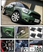 圓夢工廠 Mini Countryman R60 鍍鉻 後視鏡蓋 霧燈框 車牌螺絲貼 折疊籃 輪胎氣嘴帽 方向盤陀螺