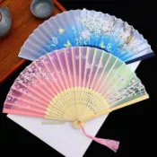 古風折扇子女生中國風送學生舞蹈扇兒童漢服隨身折疊扇夏天便攜扇🧨新品熱賣中/免運