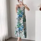 【韓國K.W.】韓國空運輕棉麻束縛愛戀高品質免穿搭洋裝(小香風/輕量涼感/洋裝/休閒/日系/通勤/渡假)