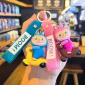 【新款】卡通拉布布吊飾 娃娃機鑰匙扣批發 女生可愛labubu鑰匙圈吊飾 3D汽車鑰匙鏈 時尚泡泡瑪特背包掛飾 立體公仔
