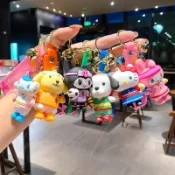 【與inside裏】卡通三麗歐庫洛米鑰匙扣 娃娃機吊飾批發 女生可愛包包吊飾 汽車矽膠鑰匙圈 時尚背包掛飾 立體軟膠鑰匙