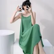 【韓國K.W.】韓國空運輕棉麻驚艷動人高品質免穿搭洋裝(小香風/輕量涼感/洋裝/休閒/日系/通勤/渡假)