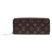 【Louis Vuitton 路易威登】Clemence拉鏈長夾(玫粉M61298)