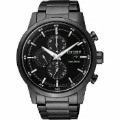 大高雄鐘錶城 CITIZEN星辰CA0615-59E極黑時尚光動能計時腕錶/黑面41mm｜樂天領券現折★全館特惠中★指定刷卡回饋10%