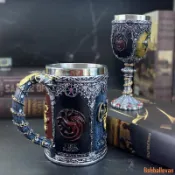 台灣出品 德國高顏值3D立體浮雕不銹鋼大號網紅個性扎啤杯創意酒吧啤酒杯具 創意酒杯 野人酒杯