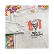 (店+)KFC肯德基全家桶美式複古vintage日系昭和年代印花情侶加厚衛衣