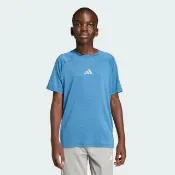【adidas 愛迪達】短袖上衣 童裝 大童 男女童 吸濕排汗 J GT PZ TEE 藍 KD8546