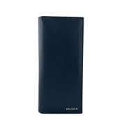 【DOKODEMO】【二手】PRADA 2MV836 Saffiano 皮革長錢包，對折錢包，錢包，品牌錢包，零錢包，鈔票夾，海軍藍