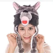 現貨台灣-小紅帽服裝/大野狼服裝/各類動物帽.大野狼帽/野狼頭套(2)