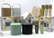 鼎盛貿易行 YS-101藍牙音響家庭KTV戶外卡拉OK麥克風K歌糖果色小型喇叭音箱