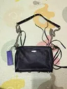 Rebecca Minkoff MOTO 3-ZIP 手拿兩用包(黑色)