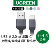 【綠聯】USB-A轉TYPE-C USB-C 充電線 1-1.5公尺｜快充線｜手機充電線｜快充｜傳輸線