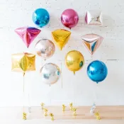 吹牛學校🎈台灣現貨🎈4d鑽石立方體鋁箔氣球#氣球專賣#派對用品#會場佈置#活動佈置#生日氣球#拍照道具#婚禮佈置