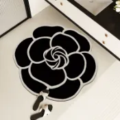 【花蕊家居】可客製 小香风花朵 浴室地墊 軟硅藻泥吸水墊 衛生間地墊 防滑速干腳墊 耐髒腳墊 矽藻土地墊 腳踏墊