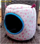 ==臻品寵物生活館==粉點點16X16L厚絨布窩吊床吊窩鳥屋鳥窩鼠屋鼠窩+純棉內裡金屬透氣孔倉鼠龍貓松鼠飛鼠蜜袋鼯鸚鵡八哥文鳥