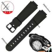 適配古圖 Casio卡西歐Casio AW-90H-7E/9E/7B/2B硅膠橡膠手錶帶配件男士