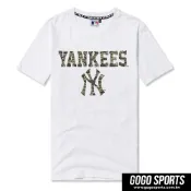 MLB-洋基隊迷彩LOGO圖純棉短T-白(5830231)