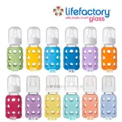 樂兒館※ 美國唯樂Lifefactory 糖果色耐摔玻璃奶瓶 120ml 多色可挑 B208