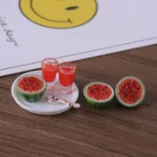 🍀桃園出貨🍀仿真水果切片西瓜片假水果模型擺設裝飾塑料樹脂擺件玩具攝影道具夏季上新