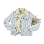 【LEVIS】女版 Levis 淺藍  鋪毛牛仔外套外套 舖綿 丹寧 搖粒絨 男女皆可 平輸品(牛仔外套 厚外套7932EC1)