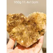 黃水晶&鈦晶共生礦~愛心造型