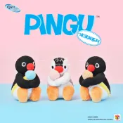 山莫pingu企鵝吊飾冰淇淋巧克力草莓甜筒可愛毛絨小玩偶包包掛飾